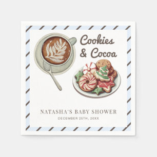 Cookies und Kakaowärme Blue Boy Baby Dusche Serviette