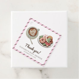 Cookies und Kakaowärme Pastellfarben Pink Babydusc Geschenkanhänger