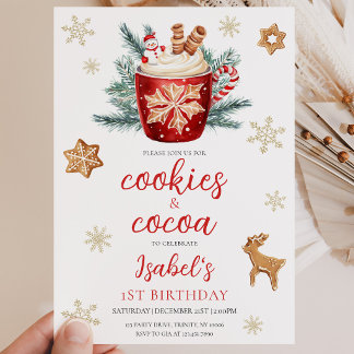 Cookies und Kakaoweihnachtsfeier Einladung