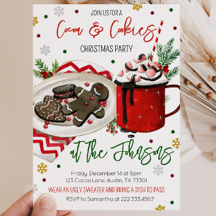 Cookies und Kakaoweihnachtsgebäck Einladung