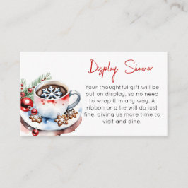 Cookies und Kakaowinters Weihnachtsdusche Begleitkarte