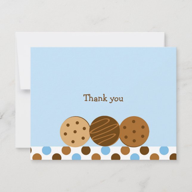 Cookies und Milch Vielen Dank Notizkarten Einladung (Vorderseite)