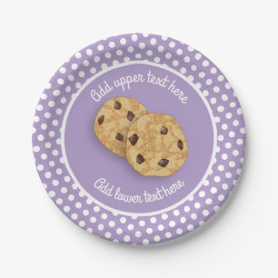 Cookies und Polka Dot süße Textlacken Pappteller