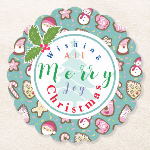 Cookies Weihnachten Türkis Untersetzer