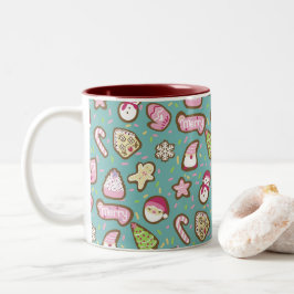 Cookies Weihnachten Türkis Zweifarbige Tasse