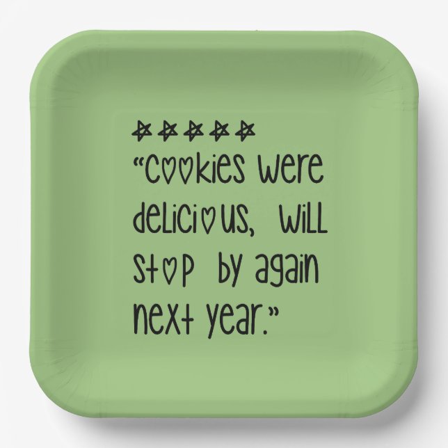 Cookies were delicious pappteller (Vorderseite)