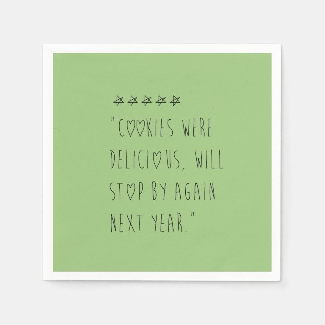 Cookies were delicious serviette (Vorderseite)