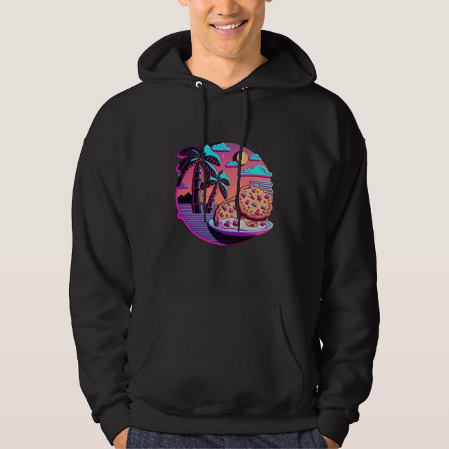 Cookies with Dreamy 80s Retrowave Aesthetic Hoodie (Vorderseite)
