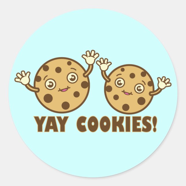 Cookies, Yay Runder Aufkleber (Vorderseite)