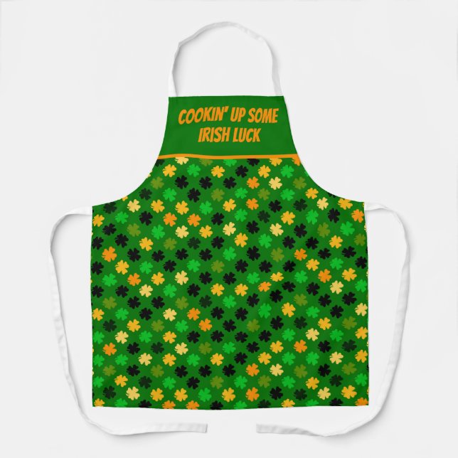 "Cookin' Up some Irish Luck" St. Patrick's Day Schürze (Vorderseite)