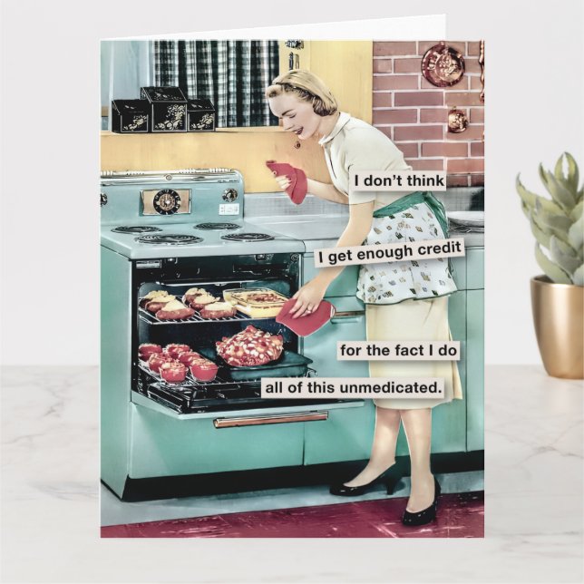 Cooking Card der Hausfrau aus den 50er Jahren Karte (Kleine Pflanze)