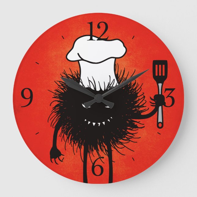 Cooking Evil Creative Halloween Große Wanduhr (Vorderseite)