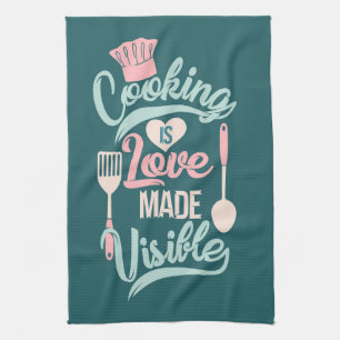 Cooking is Love Made Vue Geschirrtuch