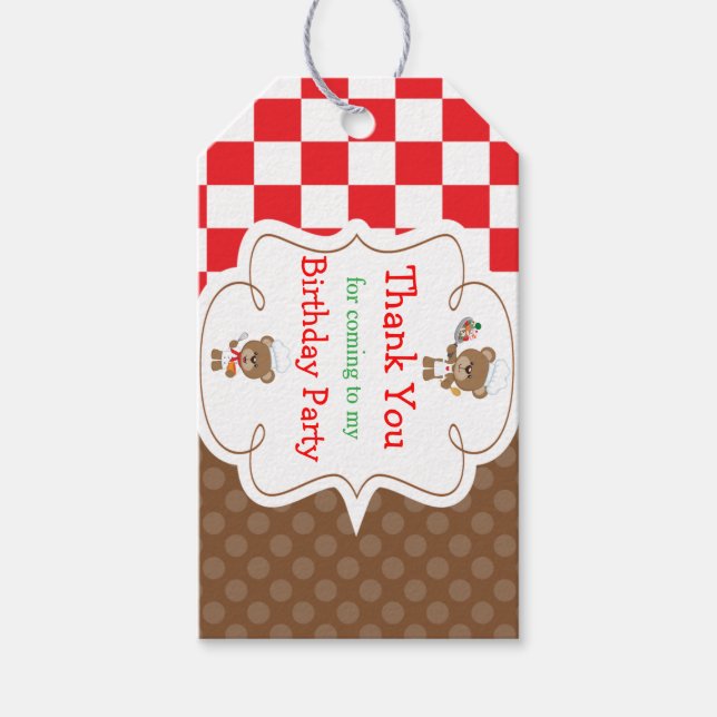 Cooking Koch Bears Vielen Dank Geschenkanhänger (Vorderseite)