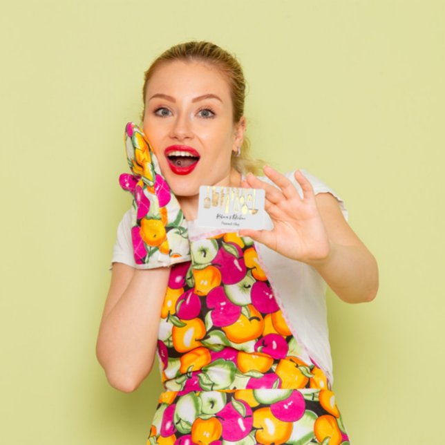 Cooking Personal Koch Restaurant Catering Gold Visitenkarte (Von Creator hochgeladen)