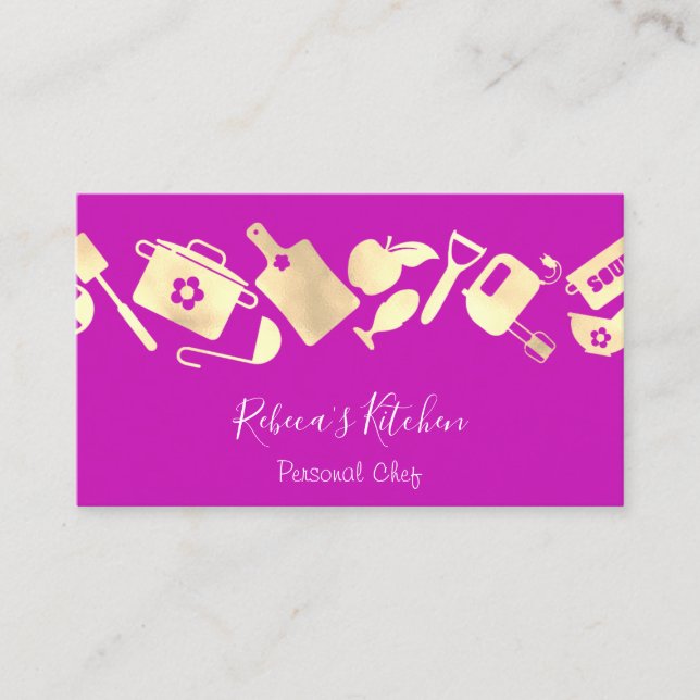 Cooking Personal Koch Restaurant Catering Logo Visitenkarte (Vorderseite)