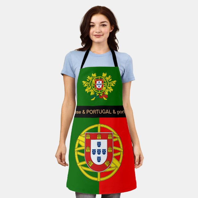 Cooking Portugal & Portugiesische Fahne Köche Küch Schürze (Getragen)