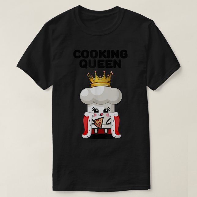 Cooking QueenWomens Cooking TshirtGirls Kochen T-Shirt (Design vorne)