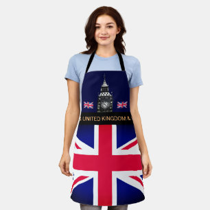 Cooking UK & British Flag, Big Ben Köche Küche Schürze