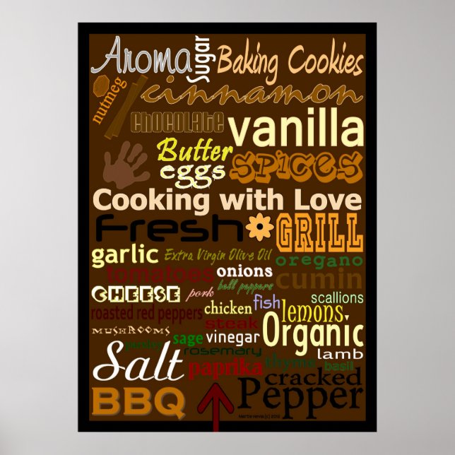 Cooking with Love WordArt™ Poster (Vorne)