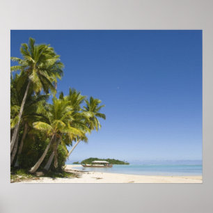 Cookinseln, Aitutaki. Kanufahrt nach Polynesien Poster