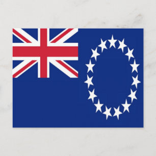 Cookinseln - Flagge - Postkarte