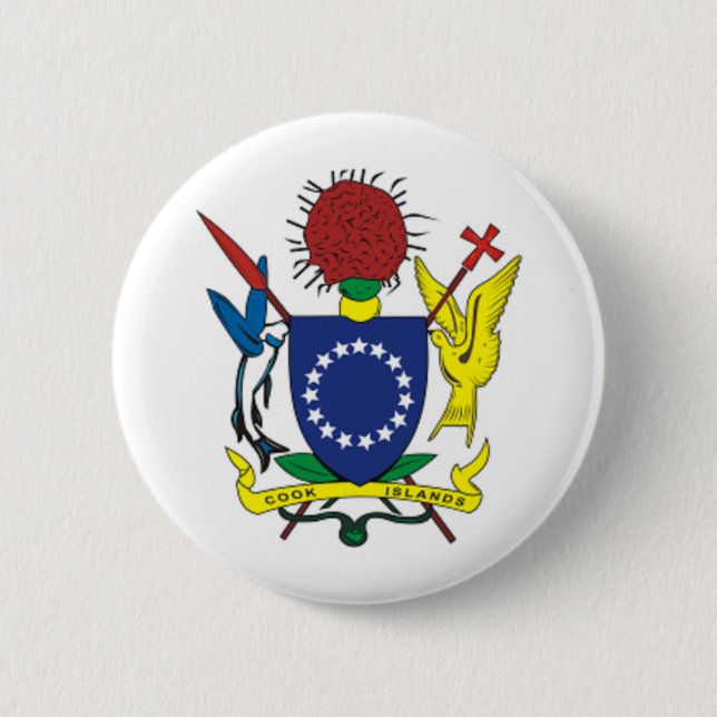 Cookinseln-Wappen CK Button (Vorderseite)