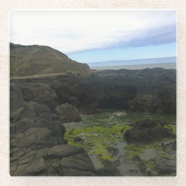 Cook's Chasm, Cape Perpetua, Oregon Glasuntersetzer (Vorderseite)