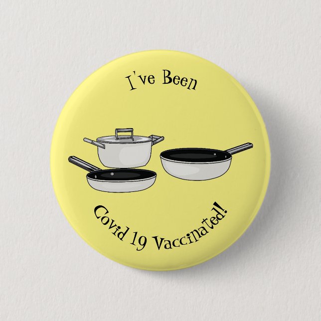 Cookware sets cartoon illustration button (Vorderseite)