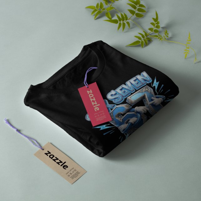 Cool 67 Meme Six Seven Blue Cartoon Characters T-Shirt (Von Creator hochgeladen)