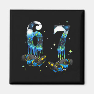 Cool 67 Six Seven Meme Fußball Drip Jungen K Magnet
