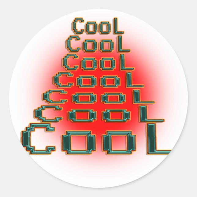 cool-7 runder aufkleber (Vorderseite)