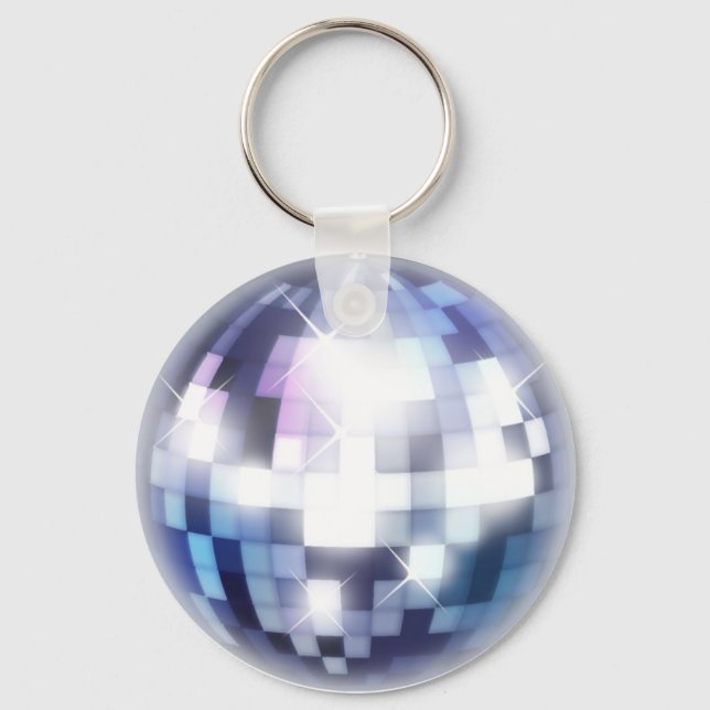 Cool 80er Disco Ball Schlüsselanhänger (Vorderseite)