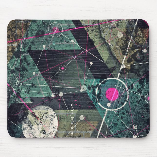 Cool Abstract Digital Graffiti Art Geometic Mousepad (Vorne)