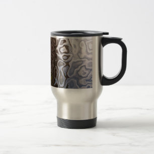 Cool Abstrait, Gris, Mug de voyage
