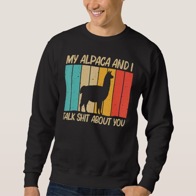 Cool Alpaka für Männer Frauen Peruanisches Tier Al Sweatshirt (Vorderseite)
