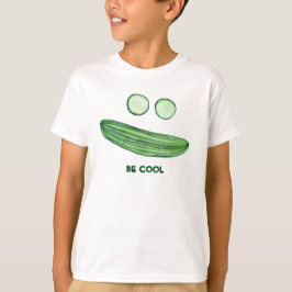 COOL als Cucumber Funny Watercolor Face T-Shirt