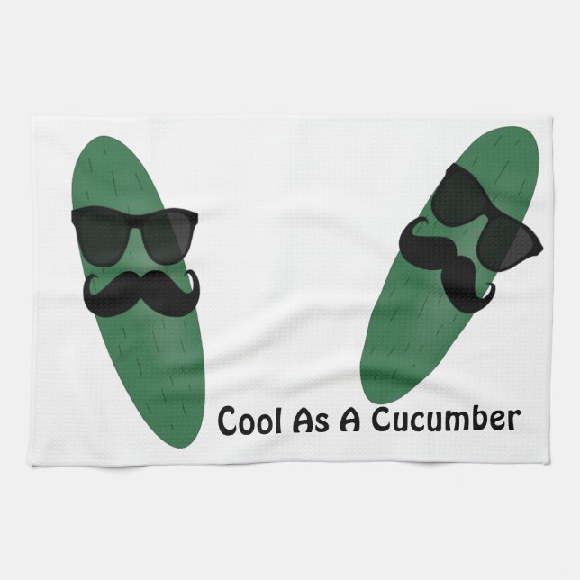 Cool als Gurke Geschirrtuch (Horizontal)