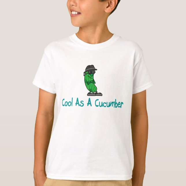 Cool als Gurke T-Shirt (Vorderseite)