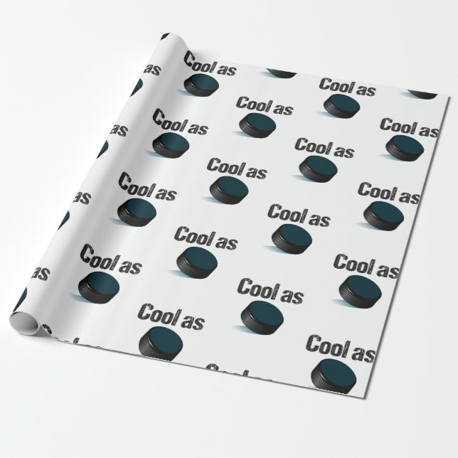 Cool als Puck Hockey Geschenkpapier (Ungerollt)