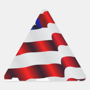 Cool Amerika, USA, SAD-Flagge, Sochi games Dreieckiger Aufkleber