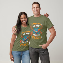 cool amoureux du camping word art T-Shirt