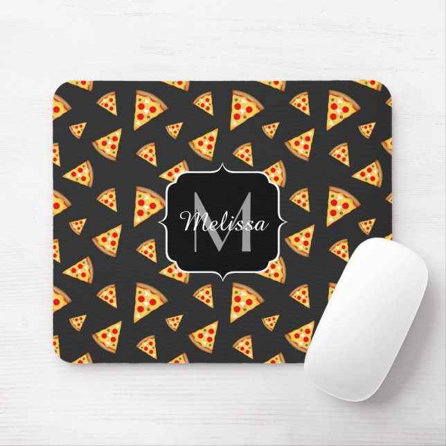 Cool and fun pizza slices pattern Monogram Mousepad (Mit Mouse)