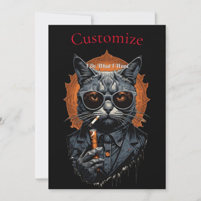 Cool Angesagter Cat Thunder_Cove Einladung (Vorderseite)