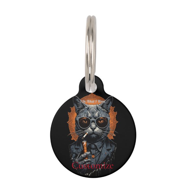 Cool Angesagter Cat Thunder_Cove Haustiermarke (Vorderseite)