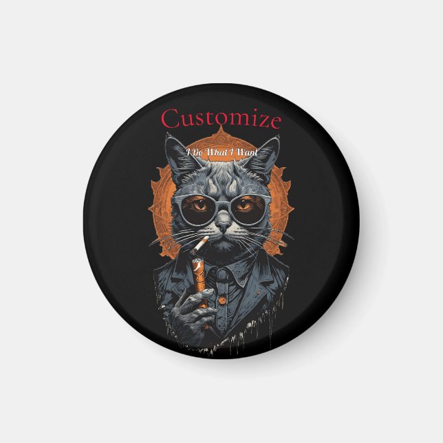 Cool Angesagter Cat Thunder_Cove Magnet (Vorne)