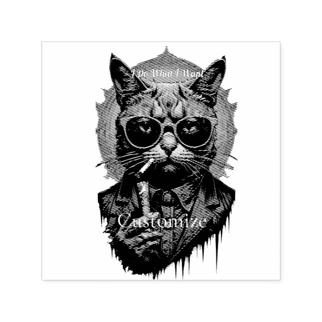 Cool Angesagter Cat Thunder_Cove Permastempel (Design)
