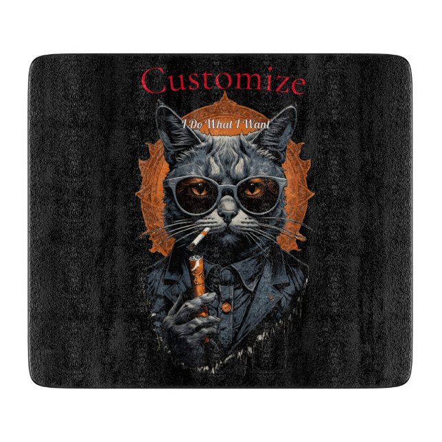 Cool Angesagter Cat Thunder_Cove Schneidebrett (Vorderseite)