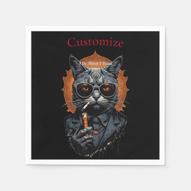 Cool Angesagter Cat Thunder_Cove Serviette (Vorderseite)