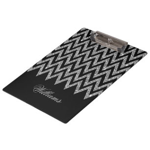Cool angesagter Zickzack Zickzack-Imitat Glitzer Klemmbrett
